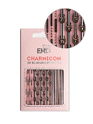 Силиконовые стикеры для ногтей EMI, Charmicon 3D Silicone Stickers №157 Ремни
